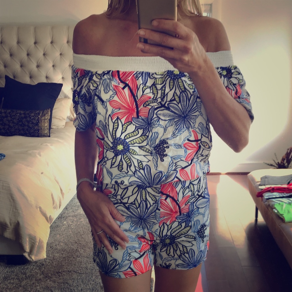 Parker off the shoulder romper, Sz S